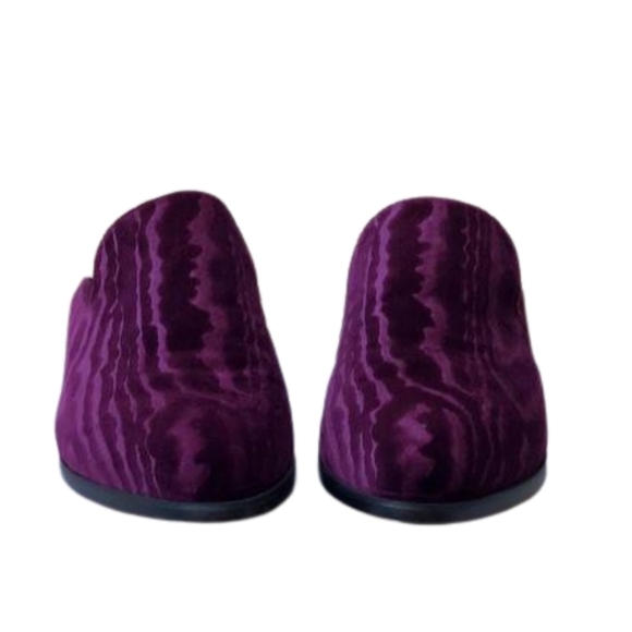 Robert Clergerie Alice Purple Plum Velvet Slip on Mules Sz 5.5 New w/ Box - Picture 14 of 15